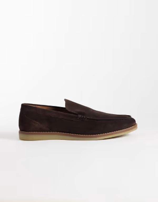 シュー メンズ スリッポン・ローファー スエード schuh Risk loafers in choc suede Choc suede