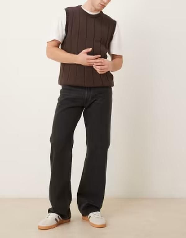 アルケット メンズ ボトムス デニムパンツ ブーツカット ブーツ ジーンズ ARKET Canyon bootcut jeans Black ブラック