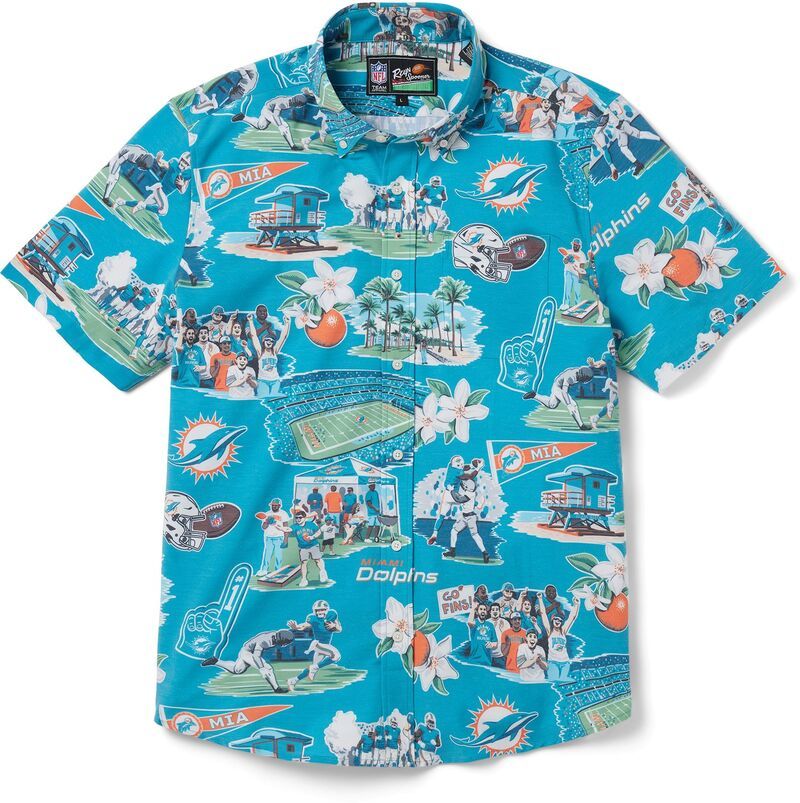レインスプーナー メンズ トップス シャツ ダウン Reyn Spooner Mens Miami Dolphinscenic Aqua ButtonDown Shirt NoColor アクア