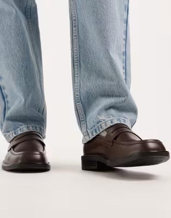 セクウェル メンズ シューズ スリッポン・ローファー SEQWL square toe loafers BROWN BOX ブラウン