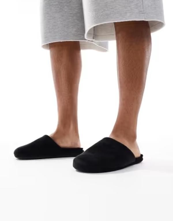 セクウェル メンズ シューズ サンダル SEQWL Mslip fur lined slippers Black ブラック