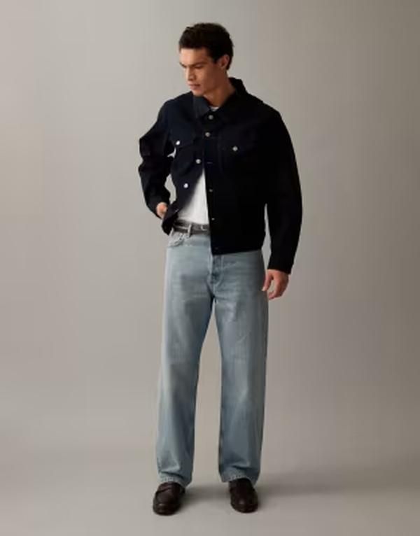 アルケット メンズ ボトムス デニムパンツ ワイドレッグ ローライズ ジーンズ ARKET Mist low rise baggy wide leg jeans in dusty light Dust
