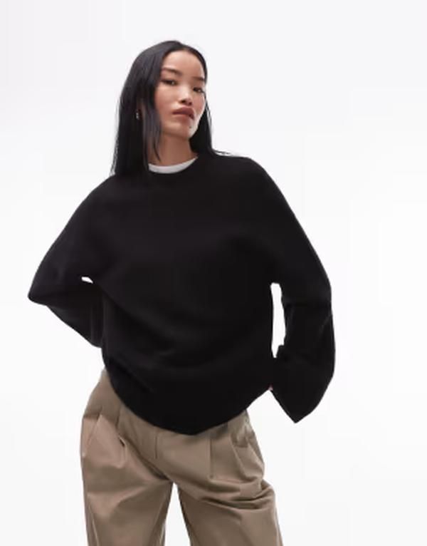 アルケット レディース アウター ニット・セーター ウール ARKET super soft alpacand wool blend relaxed sweater Black ブラック