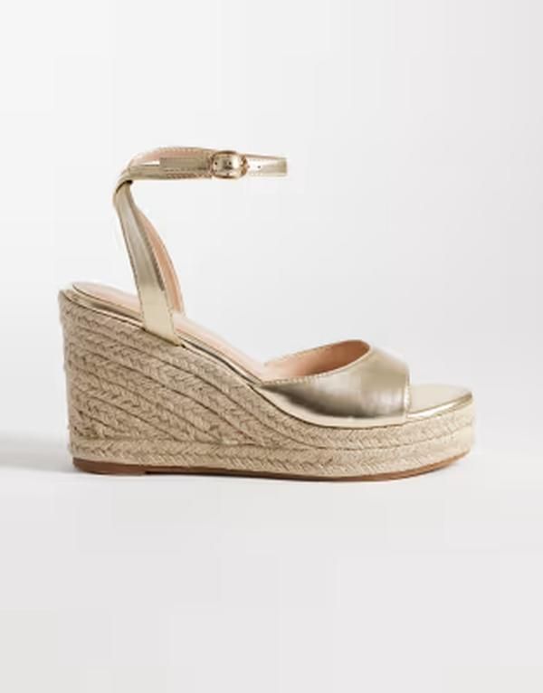 セクウェル レディース シューズ サンダル SEQWL espadrille wedges Gold ゴールド