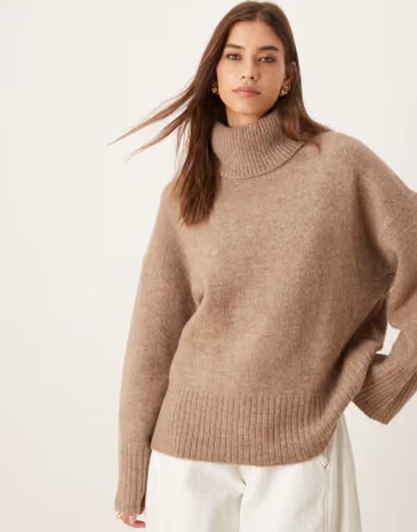 ジーナトリコ レディース アウター ニット・セーター ハイネック ウール Gina Tricot high neck long sleeve knitted wool alpaca sweater m