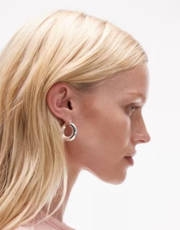 アルケット レディース アクセサリー ピアス・イヤリング ARKET chunky hoop earrings plated bras silver シルバー