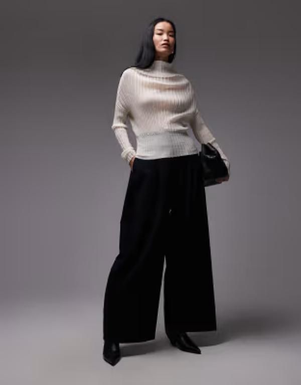 アルケット レディース アウター ニット・セータートルネック ARKET light weight wide rib turtle neck sweater Offwhite オフホワイト