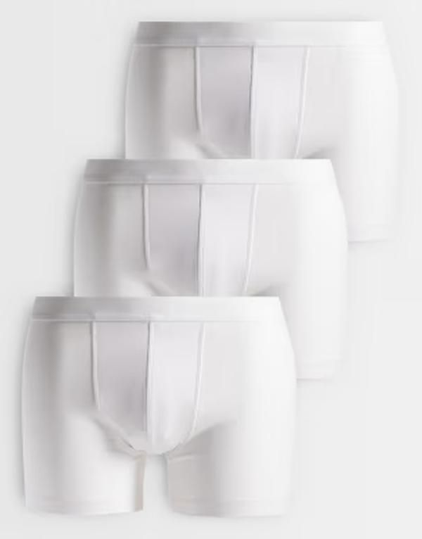 エイソス メンズ アンダーウェア トランクス ASOS DESIGN 3 pack breathemax trunks WHITE ホワイト