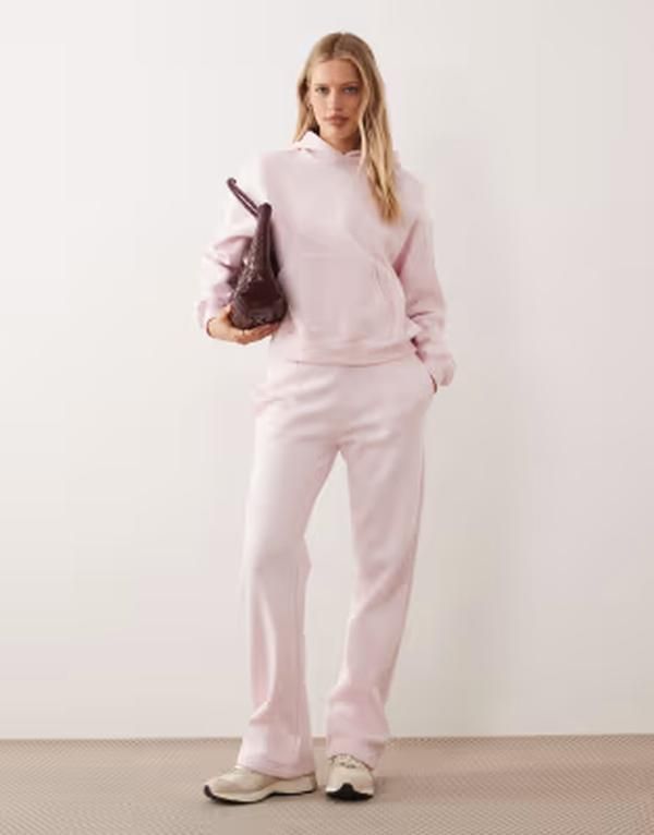 ジーナトリコ レディース ボトムス カジュアルパンツ ストレート スウェットパンツ Gina Tricot loose fit straight leg sweatpants in light PIN