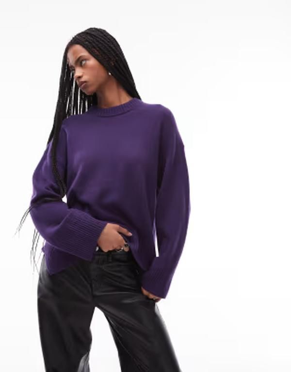 アルケット レディース アウター ニット・セーター ARKET pure cashmerelaxed sweater wine Purple wine ワイン