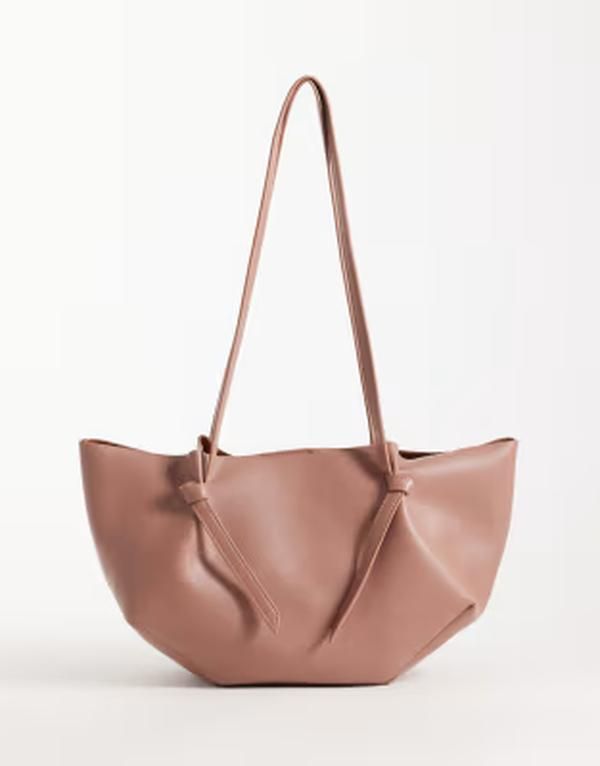 エイソス レディース バッグ ミニ ASOS DESIGN mini scoopinched tote in dusky PINK ピンク