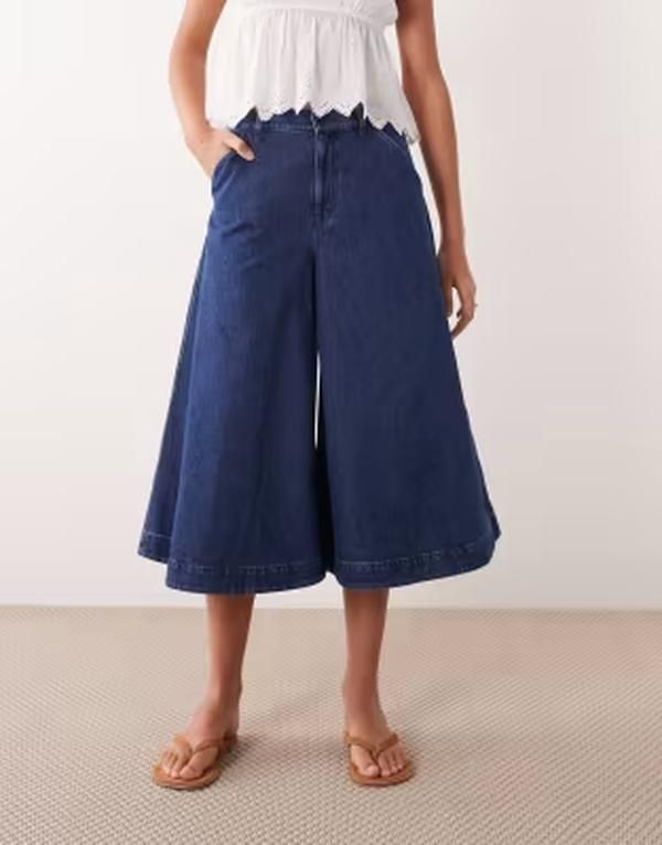 アルケット レディース ボトムス ハーフパンツ・ショーツ デニム ARKET denim culottes in midwash Mid wash blue ブルー