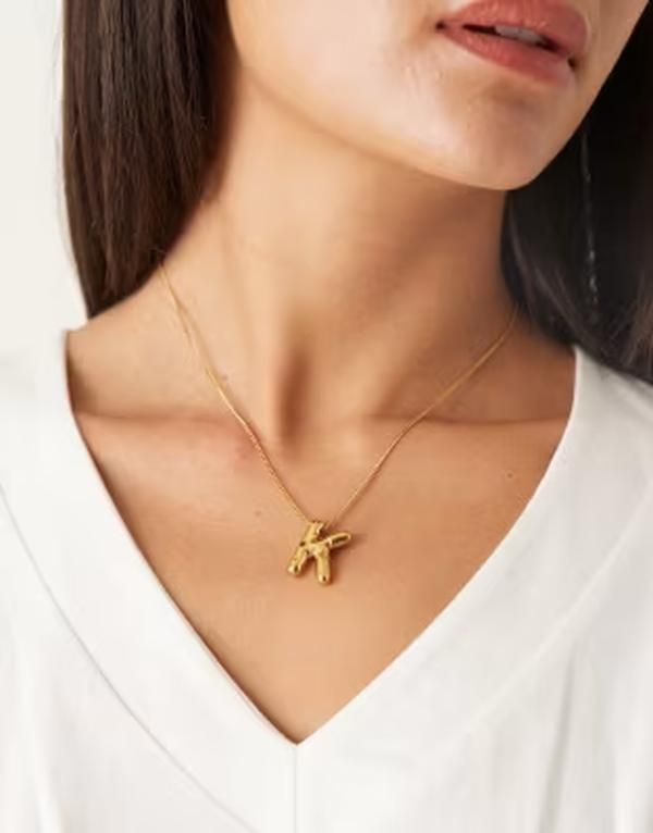 ロストソウルズ レディース アクセサリー ネックレス・チョーカー・ペンダントトップ レース Lost Souls Initial necklace in 18K gold plated GOLD ゴー