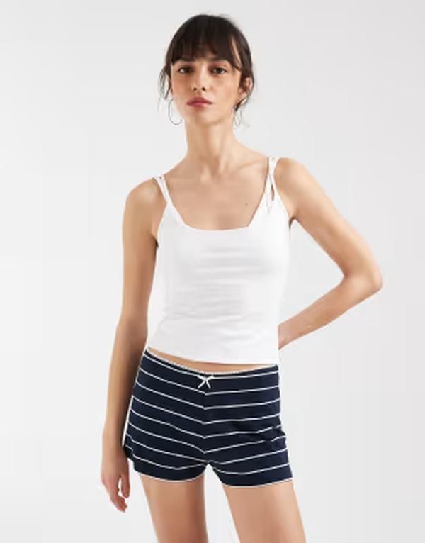 ザ・フロリック レディース ボトムス ハーフパンツ・ショーツ レーストリム ショートパンツ コットン レース The Frolic exclusive cotton rich lace trim bo