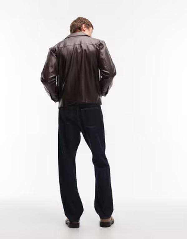 アルケット メンズ ボトムス デニムパンツ ストレート ジーンズ ARKET Ocean loose fit straight leg jeans in dark wash Dark wash blu