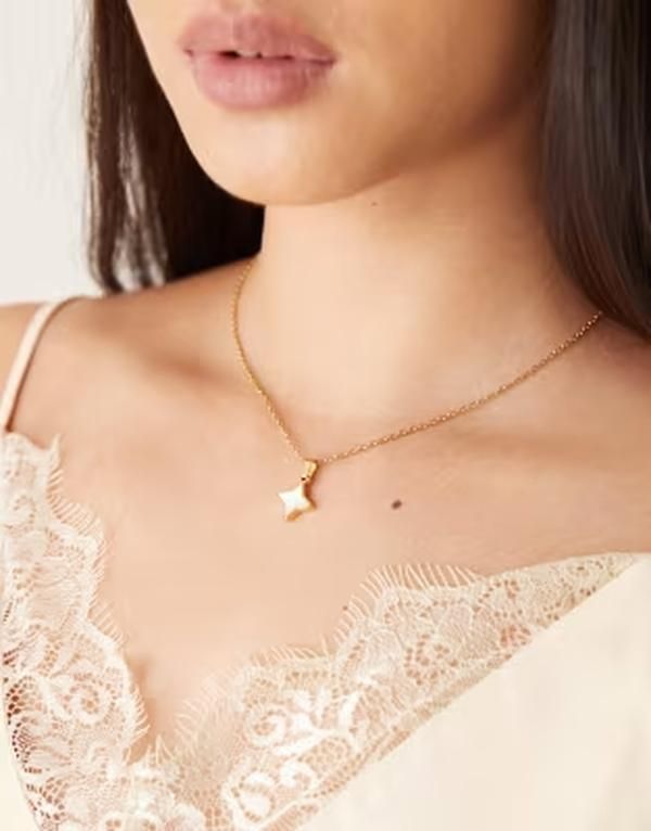 ロストソウルズ レディース アクセサリー ネックレス・チョーカー・ペンダントトップ レース Lost Soulstar pendant necklace with shell in 18K gold