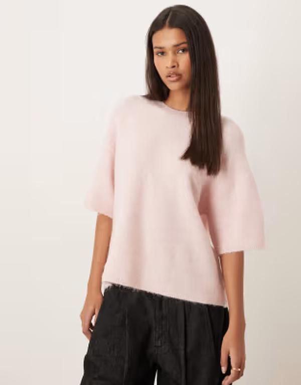 ジーナトリコ レディース アウター ニット・セーター リラックスフィット ウール Gina Tricot relaxed fit knit wool alpaca blend short sleeve