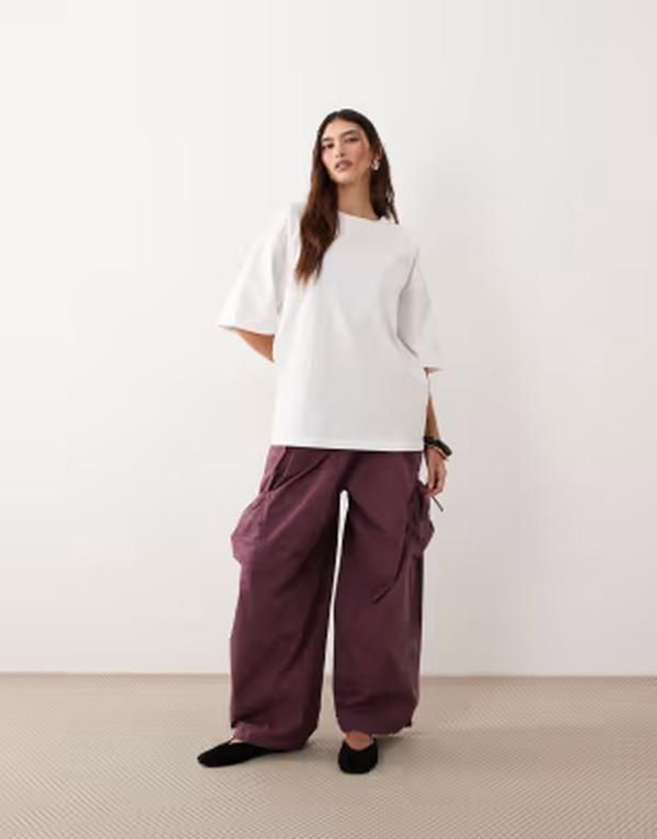 アレンジ レディース ボトムス カジュアルパンツ ARRANGE Delphi drawcord utility pants in washed Purple パープル