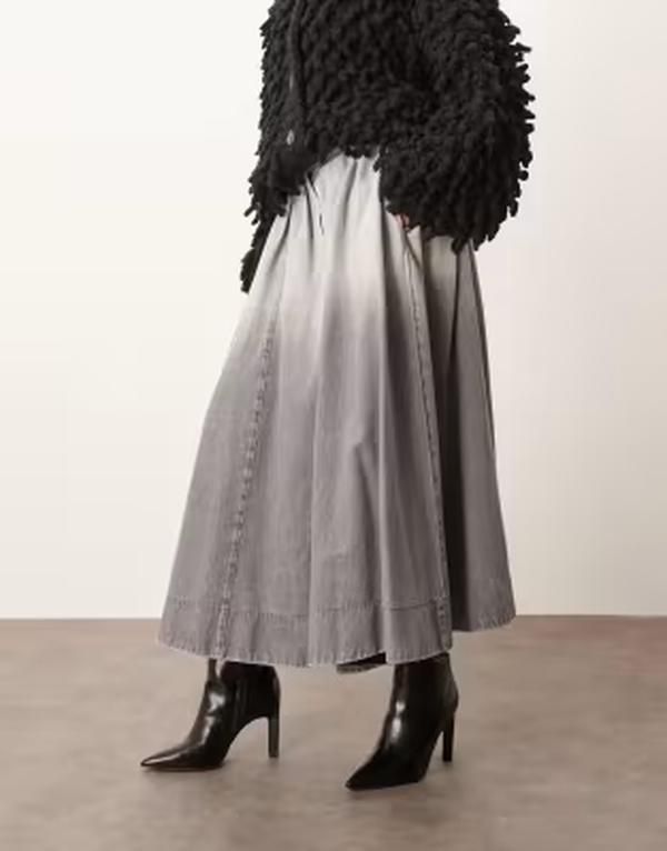 アレンジ レディース ボトムスカート デニム マキシ ARRANGE washedenimaxi skirt Gray グレー 22,896円