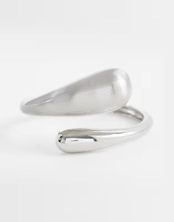 エイソス レディース アクセサリー ブレスレット・バングル・アンクレット ASOS DESIGN cuff bracelet with wrap around molten detail with s