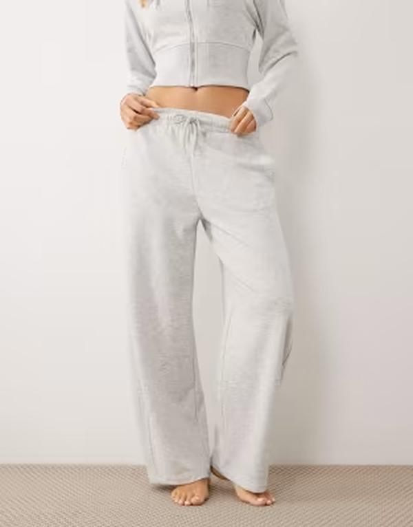 ジーナトリコ レディース ボトムス カジュアルパンツ スウェットパンツ Gina Tricot mix and match barreleg sweatpants in light heather L