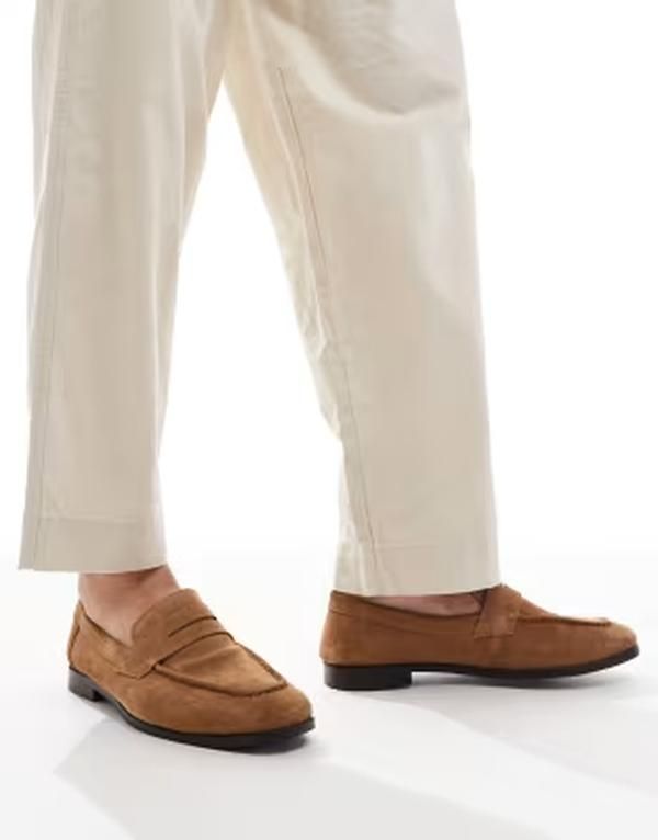 シュー メンズ スリッポン・ローファー スエード schuh Rush loafers in tan suede Tan Suede タン