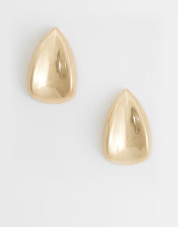 エイソス レディース アクセサリー ピアス・イヤリング ASOS DESIGN large studs in teardrop shape in brushed gold tone GOLD ゴールド