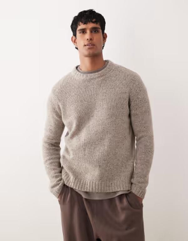 アルケット メンズ アウター ニット・セーター リラックスフィット クルーネック ウール ARKET woolalpaca blend crew neck relaxed fit sweater BE