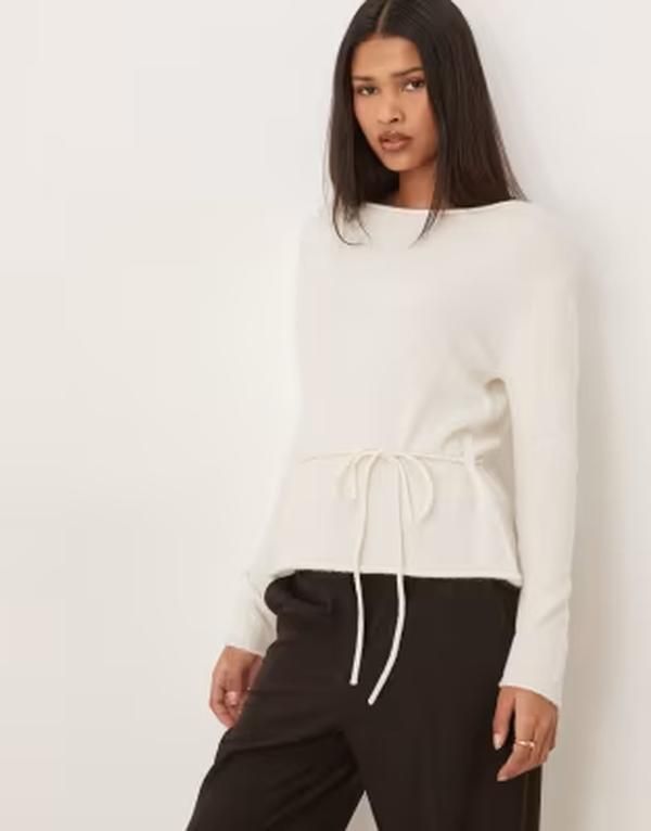 ジーナトリコ レディース アウター ニット・セーター Gina Tricot knitie top Off white オフホワイト