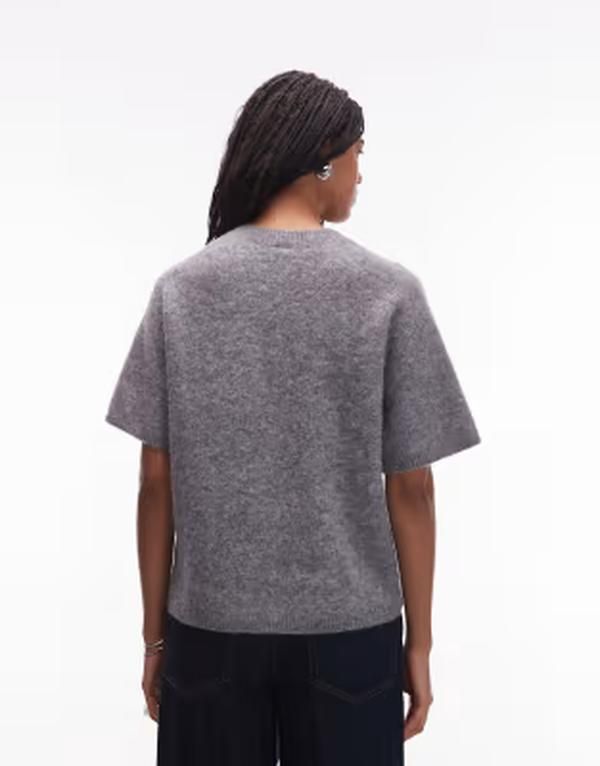 アルケット レディース アウター ニット・セーター ウール ARKET alpacand wool blend short sleeve sweater Gray グレー