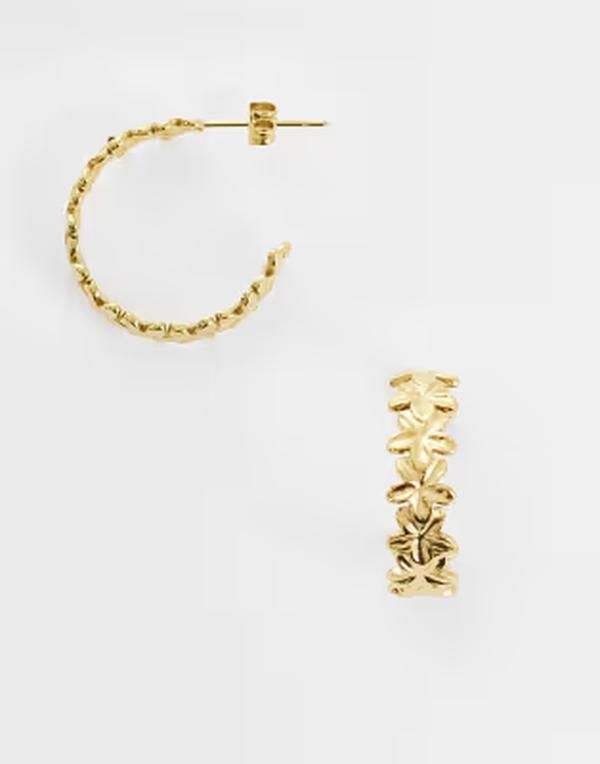 ロストソウルズ レディース アクセサリー ピアス・イヤリング Lost Souls multiflower hoop earrings in 18k gold plated GOLD ゴールド