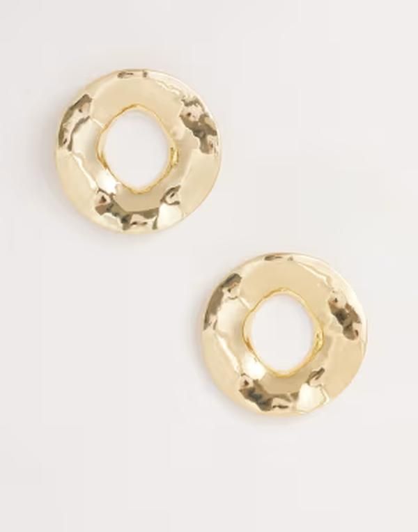 カイア レディース アクセサリー ピアス・イヤリング Kaiia exclusive oversized hamme red metal earrings tone GOLD ゴールド