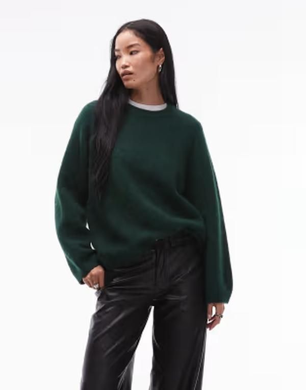 アルケット レディース アウター ニット・セーター ウール ARKET super soft alpacand wool relaxed sweater GREEN グリーン