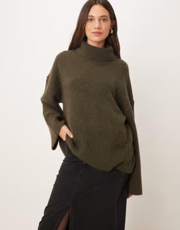 ジーナトリコ レディース アウター ニット・セーター ハイネック ウール Gina Tricot high neck long sleeve knit wool alpaca sweater in d 16,485円