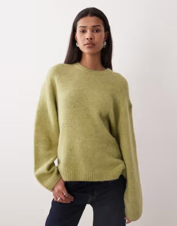 ジーナトリコ レディース アウター ニット・セーター Gina Tricot supersoft knitted sweater in light green グリーン