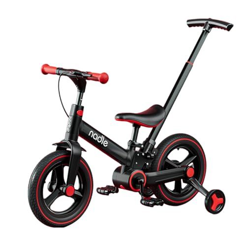 自転車 子供用 12インチ 折りたたみ 一台五役 補助輪&押し棒&スタンド付き 3色 ワンタッチ 組み立て 95％完成Ju