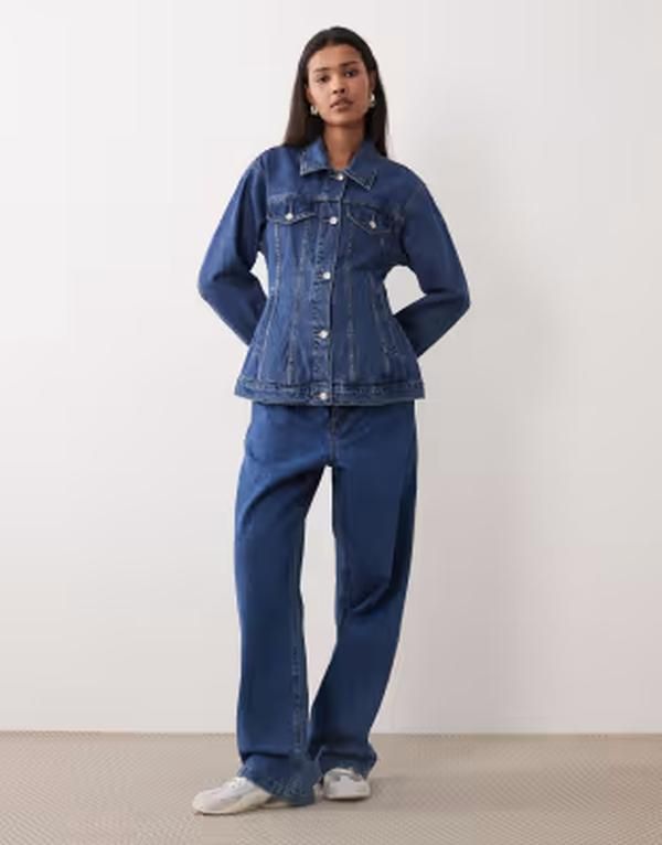 ジーナトリコ レディース アウター ジャケット・ブルゾン デニム Gina Tricot short sculptedenim jacket wash Blue wash ブルー