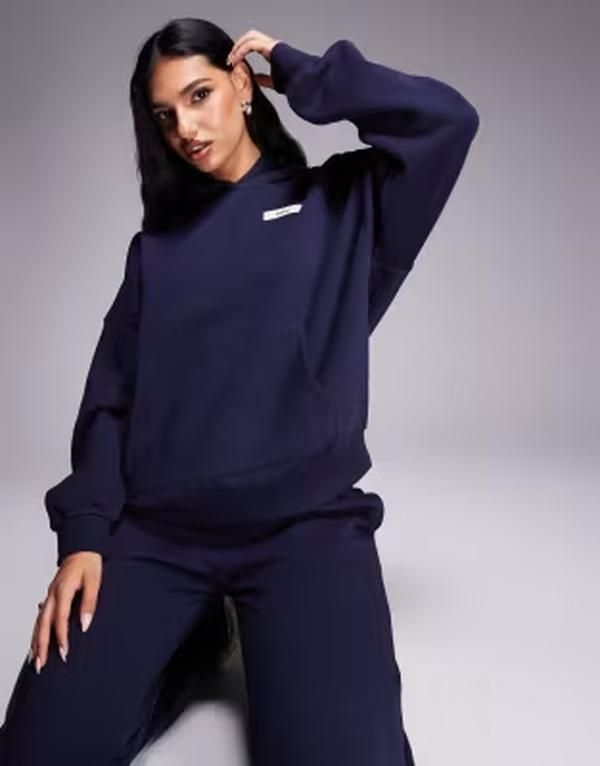 カイア レディース アウター パーカー・スウェット コットン ロゴ Kaiia cotton rich logo label detail oversized hoodie part of a set