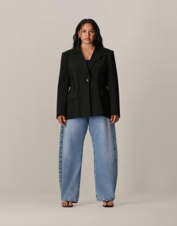 アレンジ レディース アウター ジャケット・ブルゾン ブレザー ARRANGE Curve premium sculpted blazer Black ブラック