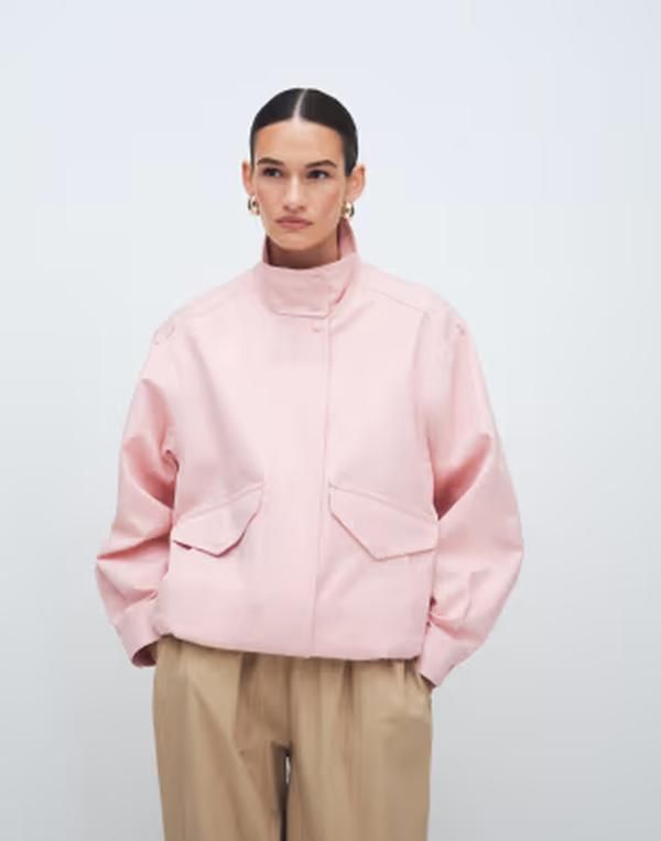 アルケット レディース アウター ジャケット・ブルゾン スタンドネック ARKET funnel neck Harrington bomber in dusky PINK ピンク