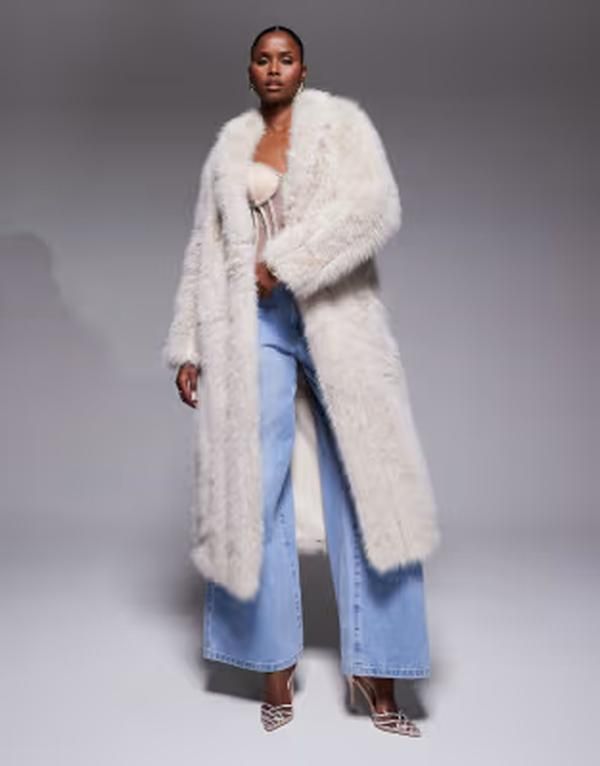 ジェイラックスレーベル レディース アウター コート JLUXLABEL Manhattan faux fur coat CREAM クリーム