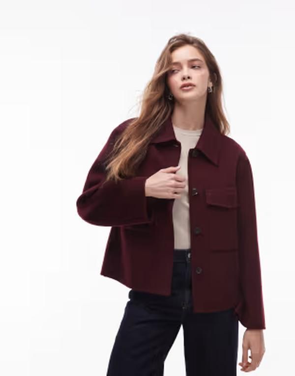 アルケット レディース アウター ジャケット・ブルゾン ウール ARKET double layer wool jacket with button front and front pockets B