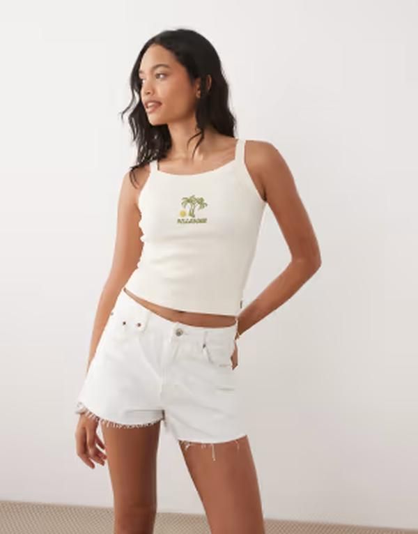 ビラボン レディース トップス タンクトップ ニット Billabong palm tree knit beach tank top in cream クリーム