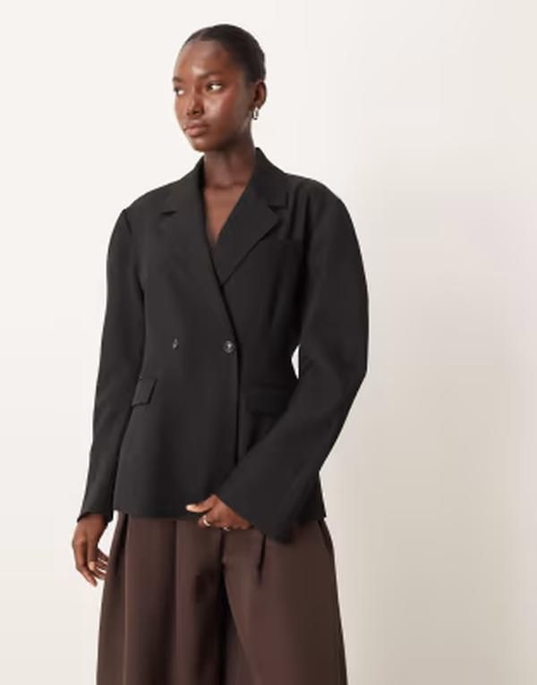 ジーナトリコ レディース アウター コート ブレザー Gina Tricot shaped blazer Black ブラック
