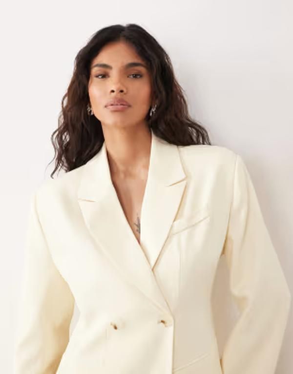 ジーナトリコ レディース アウター ジャケット・ブルゾン ブレザー Gina Tricot shaped blazer in light yellow Light yellow イエロー
