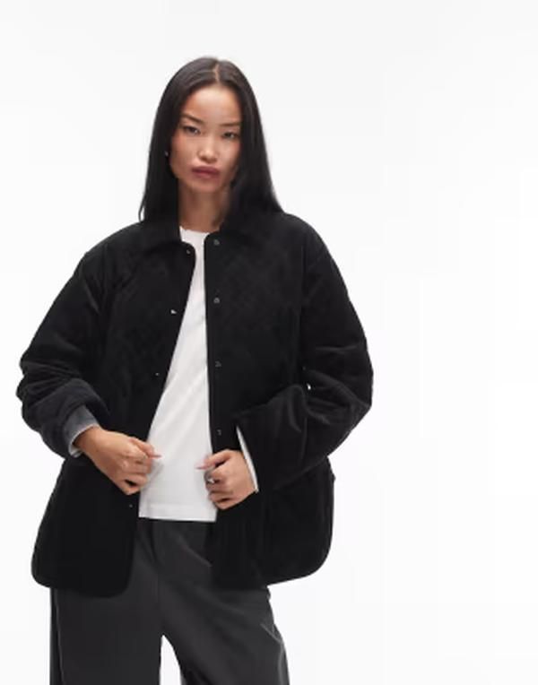 アルケット レディース アウター ジャケット・ブルゾン コーデュロイ キルティング コントラスト ARKET quilted corduroy oversized jacket with contra