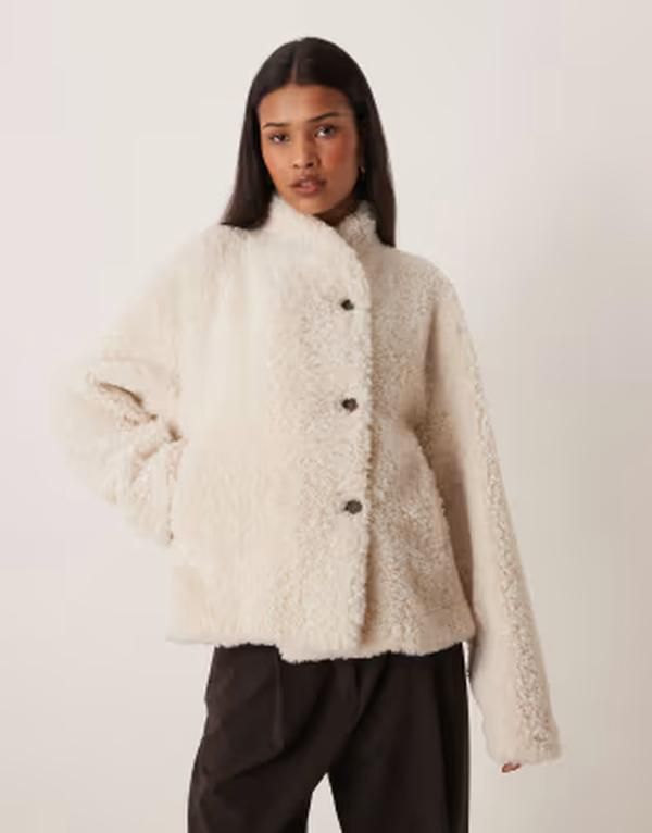 ジーナトリコ レディース アウター コート ハイネック ジャケット Gina Tricoteddy jacket withigh neck off white オフホワイト