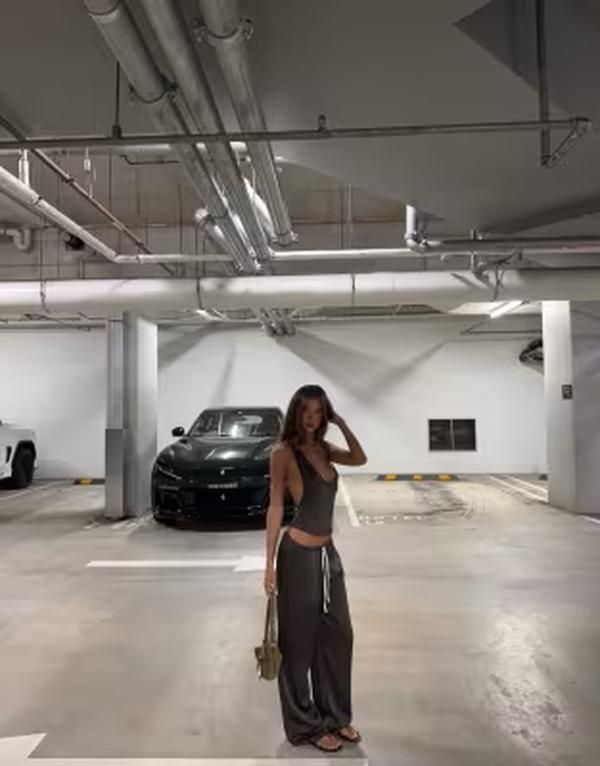 ライオネス レディース ボトムス カジュアルパンツ サテン コントラスト Lioness Femme Pant satin contrastie relaxed leg pants in mocha