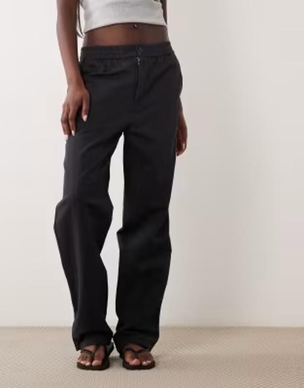 アルケット レディース ボトムス カジュアルパンツ ワイドレッグ ARKET wide leg palazzo pants Black ブラック