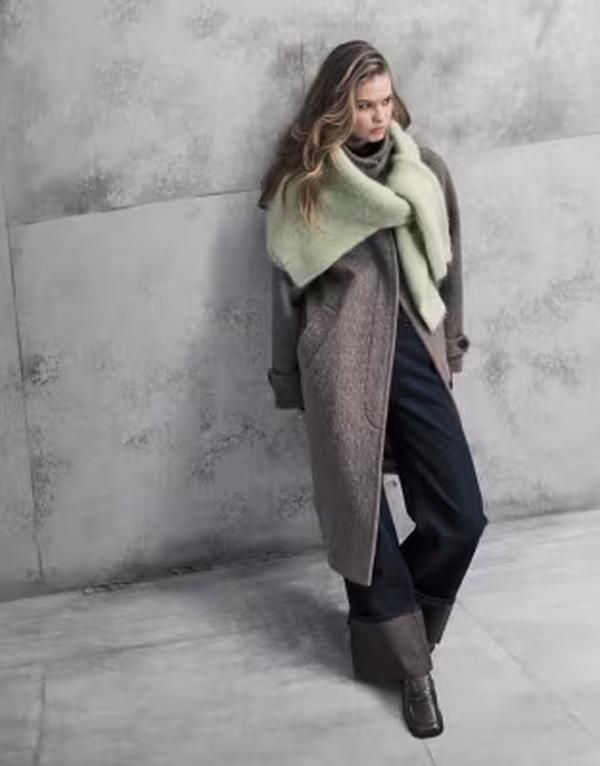 アルケット レディース アウター コート ミディ ウール ARKET wool and alpaca oversized midi coat in dark mole BROWN ブラウン